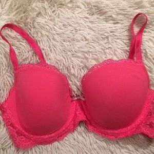 Victoria’s Secret Hot Pink Lined Demi 32D